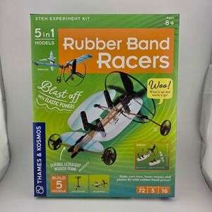 Thames and Kosmos Rubber Band Racers 5 in 1 STEM Experiment Kit New